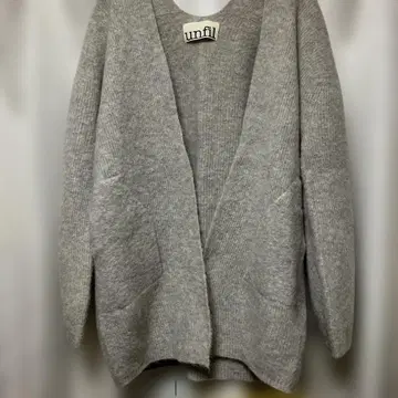 unfil 그레이 오픈 프론트 가디건