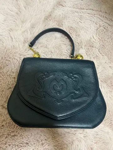 mila schon 블랙 가죽 핸드백