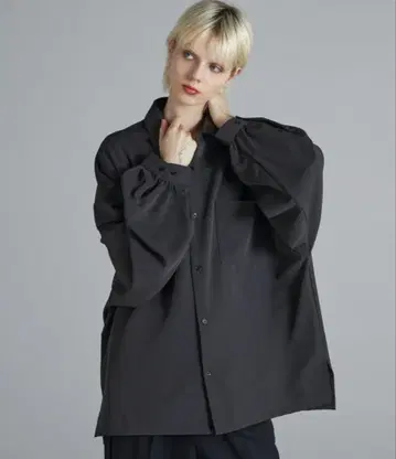 LOOSE 루스 드레이프 트로미 볼륨 슬리브 셔츠 빅