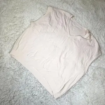 안티카 [ F ] V넥 니트 베스트 아이보리 오버 사이즈