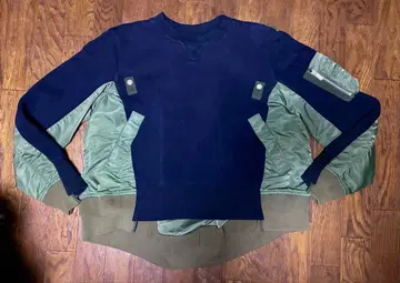 sacai 사카이 스펀지 맨투맨 네이비 트레이닝복 스테디셀러