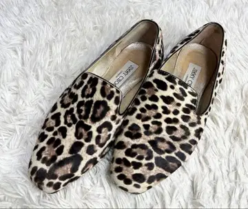 JIMMYChoo 지미추 플랫슈즈 송치 레오파드 모카신
