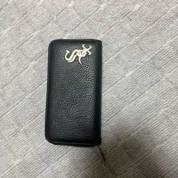 블랙 가죽 장지갑