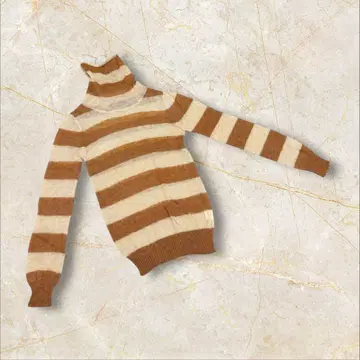 렘스 긴팔 니트 터틀넥 보더 스트레치 모헤어 얇은 소재 프리