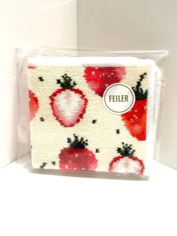 새상품 페이러 FEILER 라브러리 스트로베리 도트 손수건