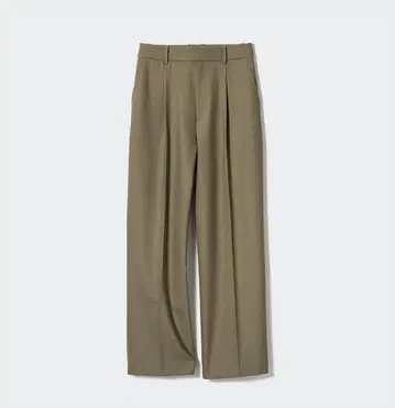 유니클로 턱 와이드 팬츠 S 사이즈