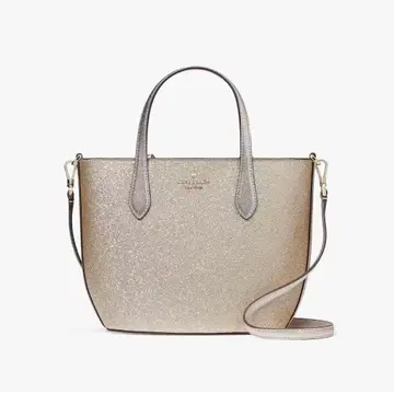 케이트 스페이드 글리머 글리터 믹스드 마테리얼 새첼 gold