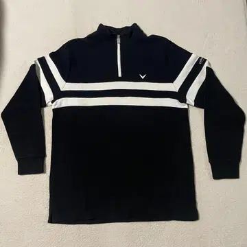 캘러웨이 골프 스웨터 하프 지퍼 블랙