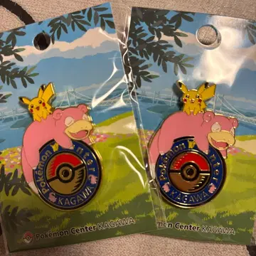 포켓몬 센터 한정판 카가와 로고 핀즈 핀 배지 피카츄 야돈