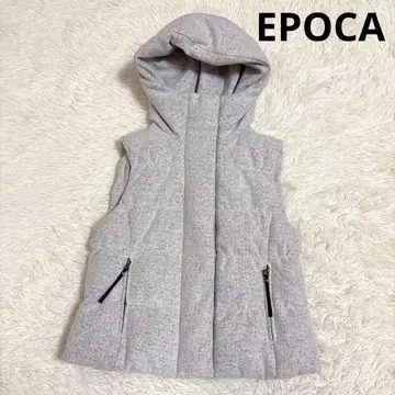 택 포함 미사용 EPOCA 플란넬 저지 다운 베스트 그레이 38 M