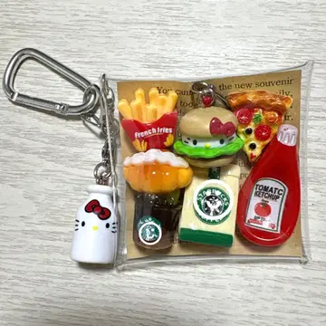 가챠 파우치 키티 아메리칸 햄버거 밀크