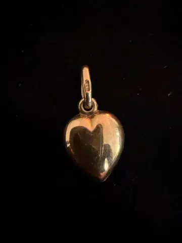 유품 정리 333 각인 하트 참 목걸이 탑 약 2cm