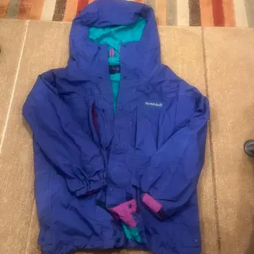 90's mont-bell 마운틴 파카 L 보라색 x 터콰이즈 x 핑크