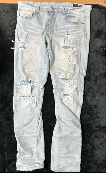 SMOKE RISE 데미지 데님 팬츠 38 X 32