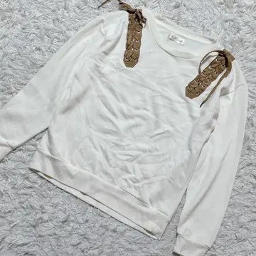 [ c6885 ] 니트 스웨터 뜨개질 긴팔 화이트