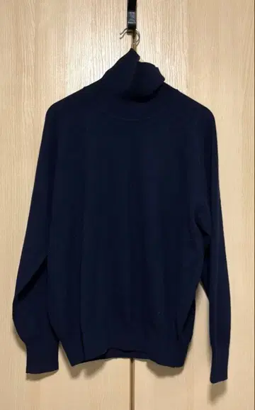 TestaViera 네이비 터틀넥 스웨터 캐시미어 100% LL