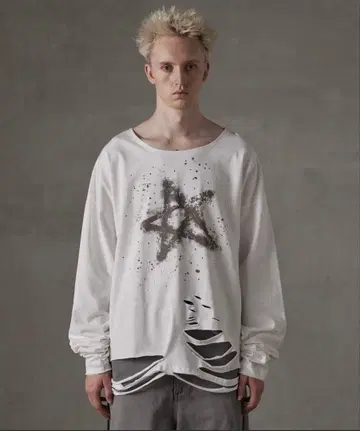 GRANCY 아트 프린트 롱 슬리브 티셔츠