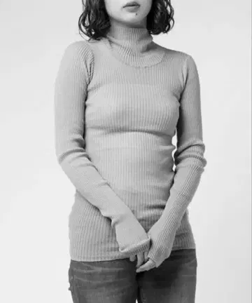 고품질 AURALEE 오라리 모헤어 100% 터틀넥 니트 일본제