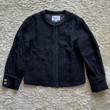 SHIPS 쉽스 트위드 자켓 체크 무늬 여성용 M 블랙