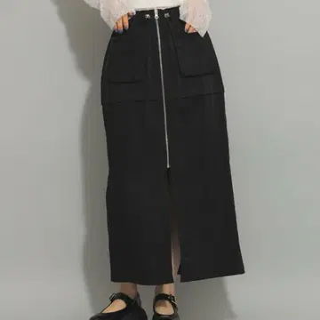 Ray BEAMS 프론트 지퍼 카고 타이트 스커트