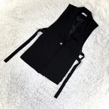 새상품급 생일룸 [ M상당 ] 롱베스트 D링 끈 블랙 버튼 1개