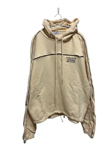 13MONTH 오렌지 베이지 후드 부착 후드티