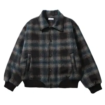 절판 60% 멜티 모헤어 체크 자켓