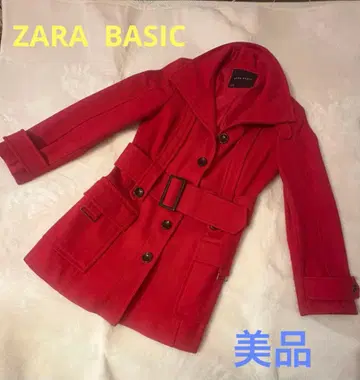 [컨디션 최상] #ZARA BASIC #롱 코트 #레드/블랙 벨트