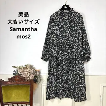38 새상품급 빅 사이즈 Samantha mos2 플라워 원피스