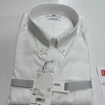 슈퍼 논다리미 화이트 셔츠 4XL