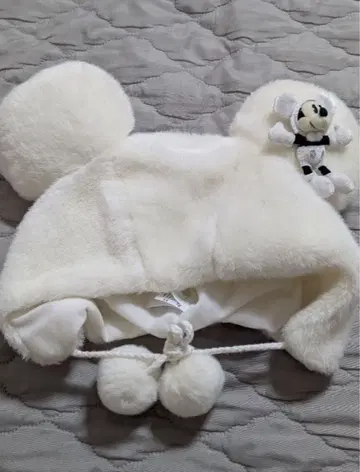 디즈니 미키 화이트 팬캡