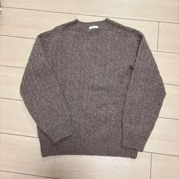 [ B-shop ] MORRIS&SONS 모카 브라운 케이블 니트