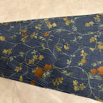 반폭 오비 핸드메이드 미사용 네이비 컬러