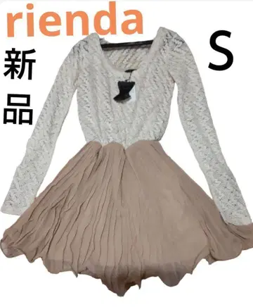 rienda 원피스 새상품 레이스 S 사이즈 플리츠 가을 리엔다 화이트