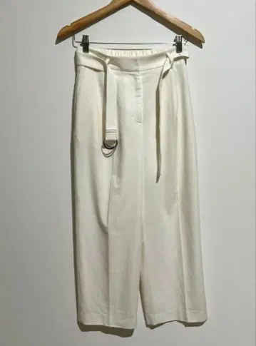 도로시 DRWCYS 벨트 부착 센터 프레스 와이드 팬츠