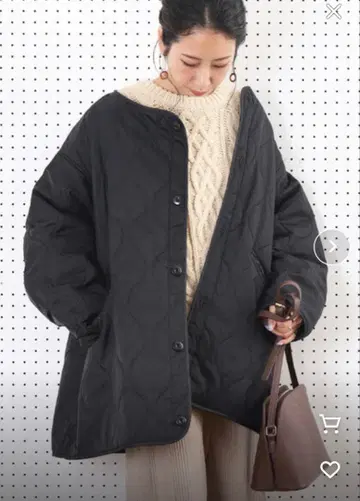 프릭스스토어 퀼팅 자켓 블랙 오버 사이즈