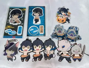 귀멸의 칼날 하시비라 이노스케 키링 아크릴 스탠드 러버 스트랩 세트