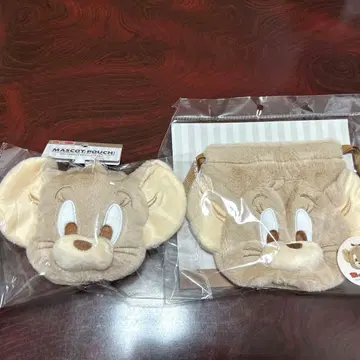 톰과 제리 제리의 카라비너 달린 봉제 인형 지퍼 마스코트와 복조리 2점