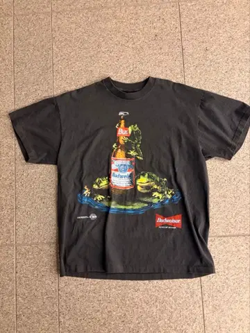 USA XL Budweiser x Frog 90s 빈티지 T셔츠