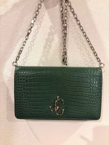 지미추 JIMMY CHOO 체인 숄더백 악어 엠보싱