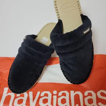 새상품 미사용 Havaianas 블랙 사보 샌들 25cm