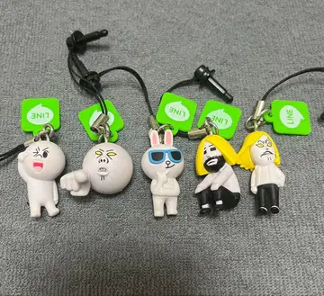 LINE FRIENDS 마스코트 키링 이어폰 잭 스트랩