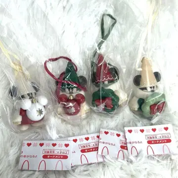 미키마우스 크리스마스 오너먼트 린린린 가챠 컴플리트