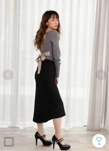 립 서비스 백리본 니트탑