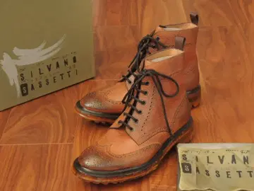 새상품 13만엔 실바노 사세티 한정판 컨트리 부츠 8 밑창 퐁듀