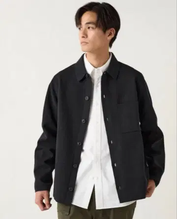 유니클로 밀라노 리브 셔츠 가디건 블랙
