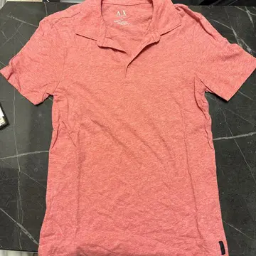 Armani Exchange 빨간색 피케 셔츠 X5