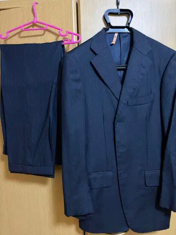 대특가 BEAMS F 수트 빔즈 F 네이비 스트라이프