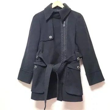 ZARA BASIC 밀리터리 라이더스 코트 자켓 블랙