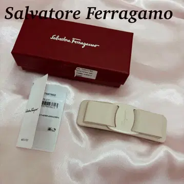 Salvatore Ferragamo 리본 머리핀 아이보리